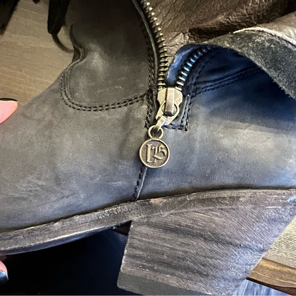 Liberty Black Fringed Black Western Knee-High Cowboy Boots - Women - Picture 9 of 9